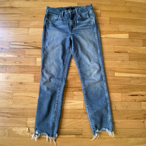 3x1 NYC “Made Here” Frayed Hem Skinny Jeans, Size 26 - Picture 2 of 5